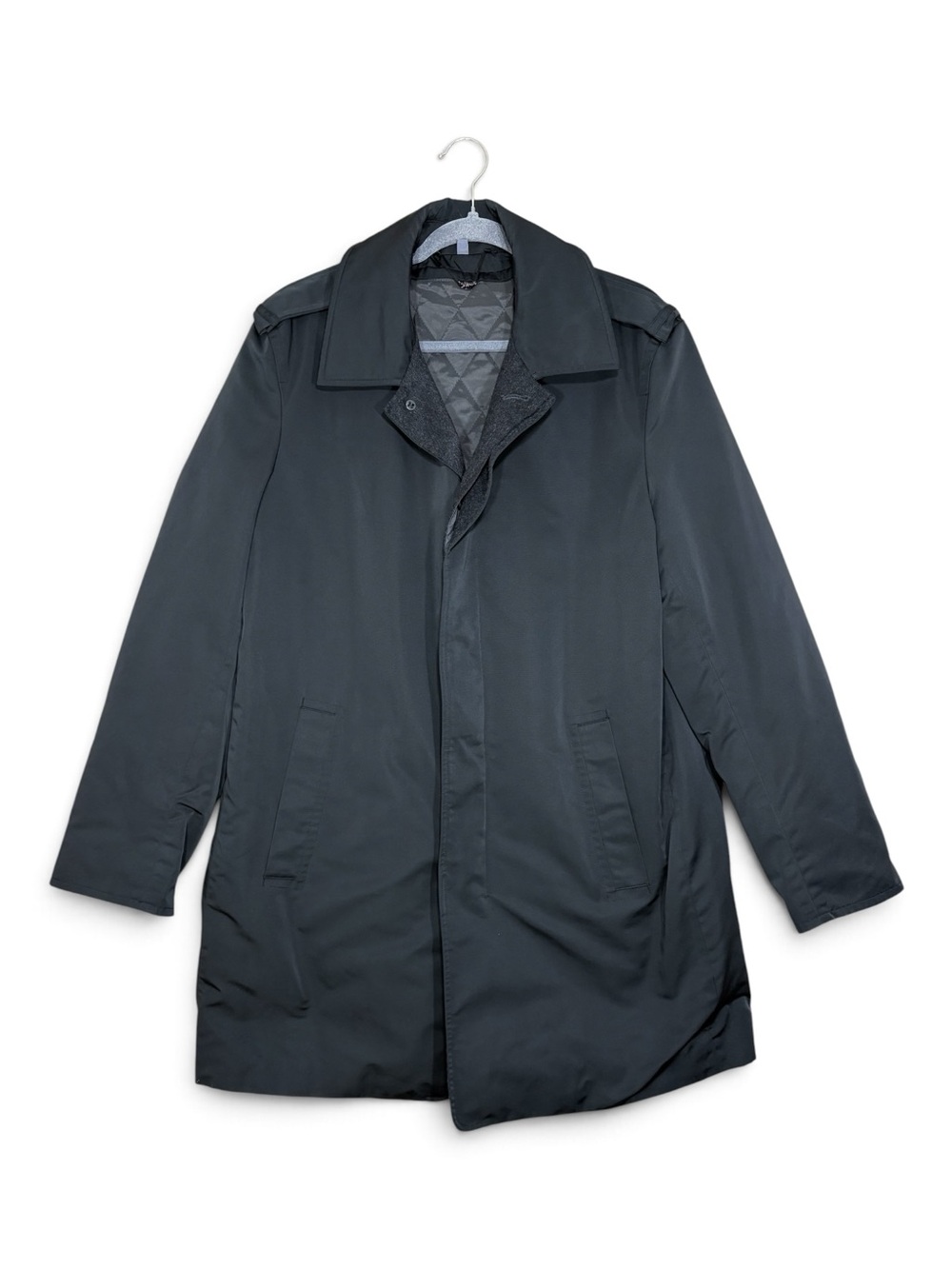 America Airlines Black Single-Breasted Trench Coat- men’s M Reg
